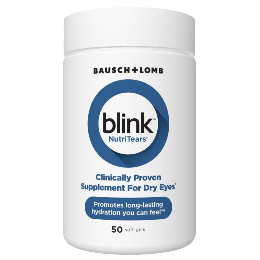 Blink NutriTears Clinically Proven Supplement for Dry Eyes, 50 Softgels, Eye Care Supplement to Hydrate Eyes from Within for Lon