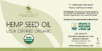 OPO Organic Hemp Seed Oil - 16 oz - USDA Certified Organic - Pure, Cold Pressed, Non-GMO, Extra Virgin, Vegan, Bulk Carrier Oil,