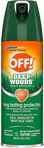 Off Deep Woods Insect Repellent 6 Ounce Spray Aerosol (Pack of 6)