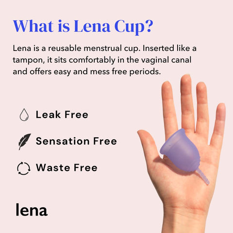 Lena Sensitive Menstrual Cups - Soft & Reusable for Light & Heavy Flow, Beginner-Friendly, Tampon, Period Underwear & Pad Altern