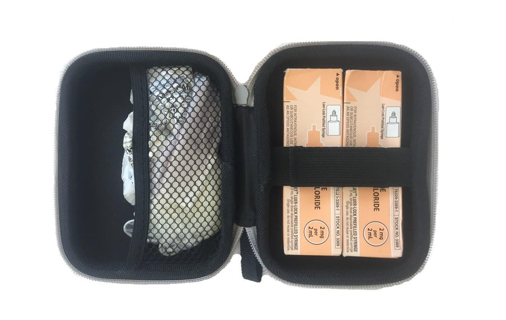 Rescue Shot Case - Professional Case for Opioid Overdose Naloxone Kit, Medication Not Included (Red)