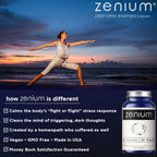Zenium - Relieve Stress, Tension, Worry, Nervousness, & Irritability | Calm The Mind & Body | Ayurvedic | Natural Relief Supplem