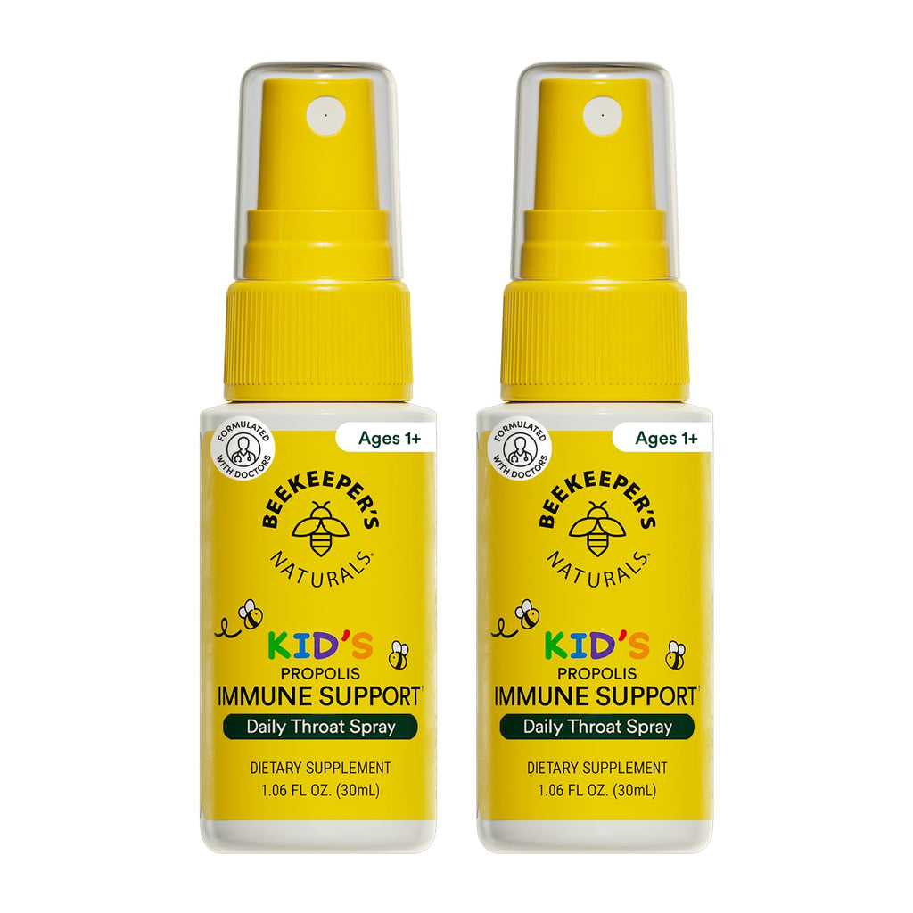 Beekeepers Naturals Kids Propolis Throat Spray 95% Bee Propolis Extract - Natural Immune Support & Sore Throat Relief, Antioxid
