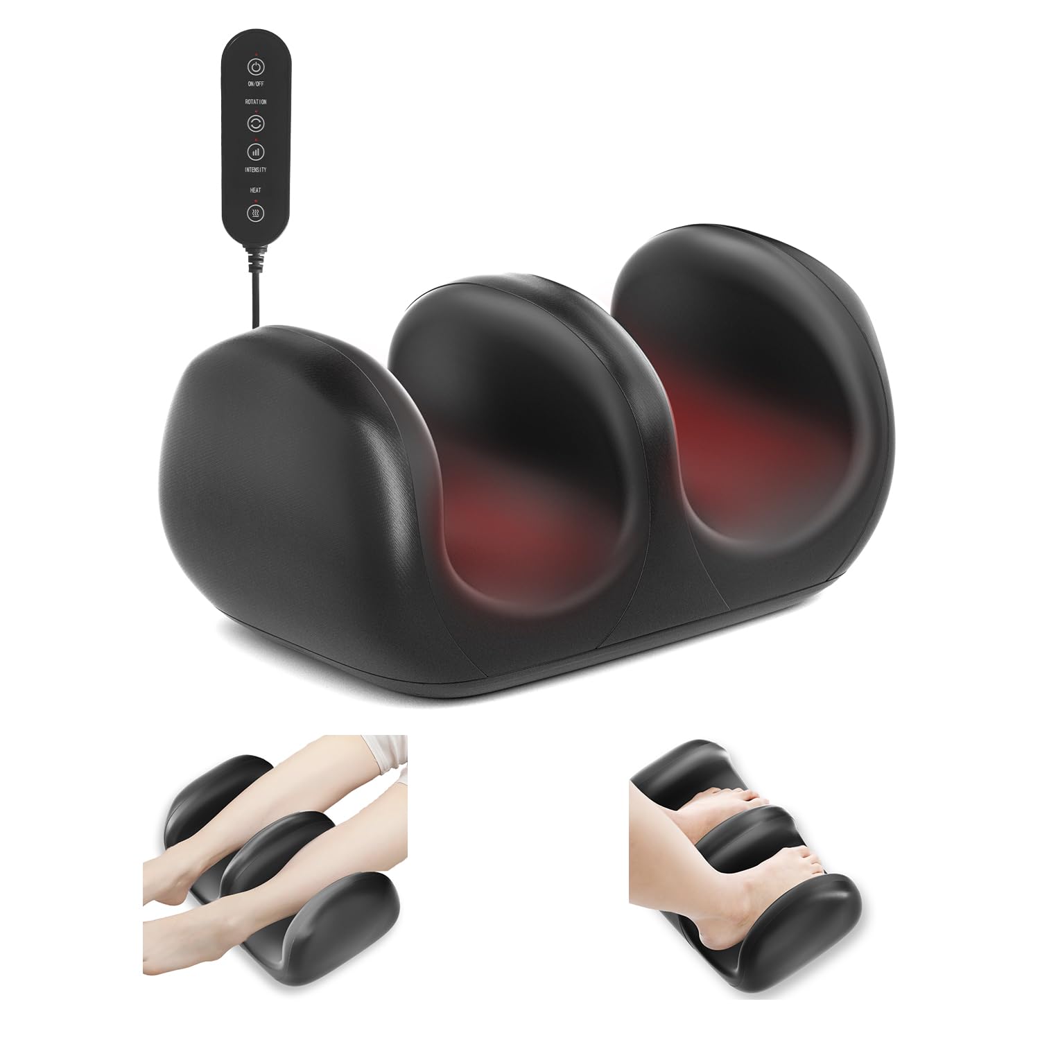 IOOKNA Foot Massager with Heat - Deep Kneading Massage, Suitable for Home and Office, Various Holiday Gifts (Calf Within 22 inch