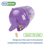 EZY DOSE Vitamin Organizer, 6 Large Compartments, 30-Day Vitamin and Medicine Storage, Keep Vitamins and Meds in Check, Easy to