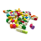Aoyoho 100 Pcs Message in a Bottle Capsule Letter Cute Smiling Face Love Friendship Half Color Pill