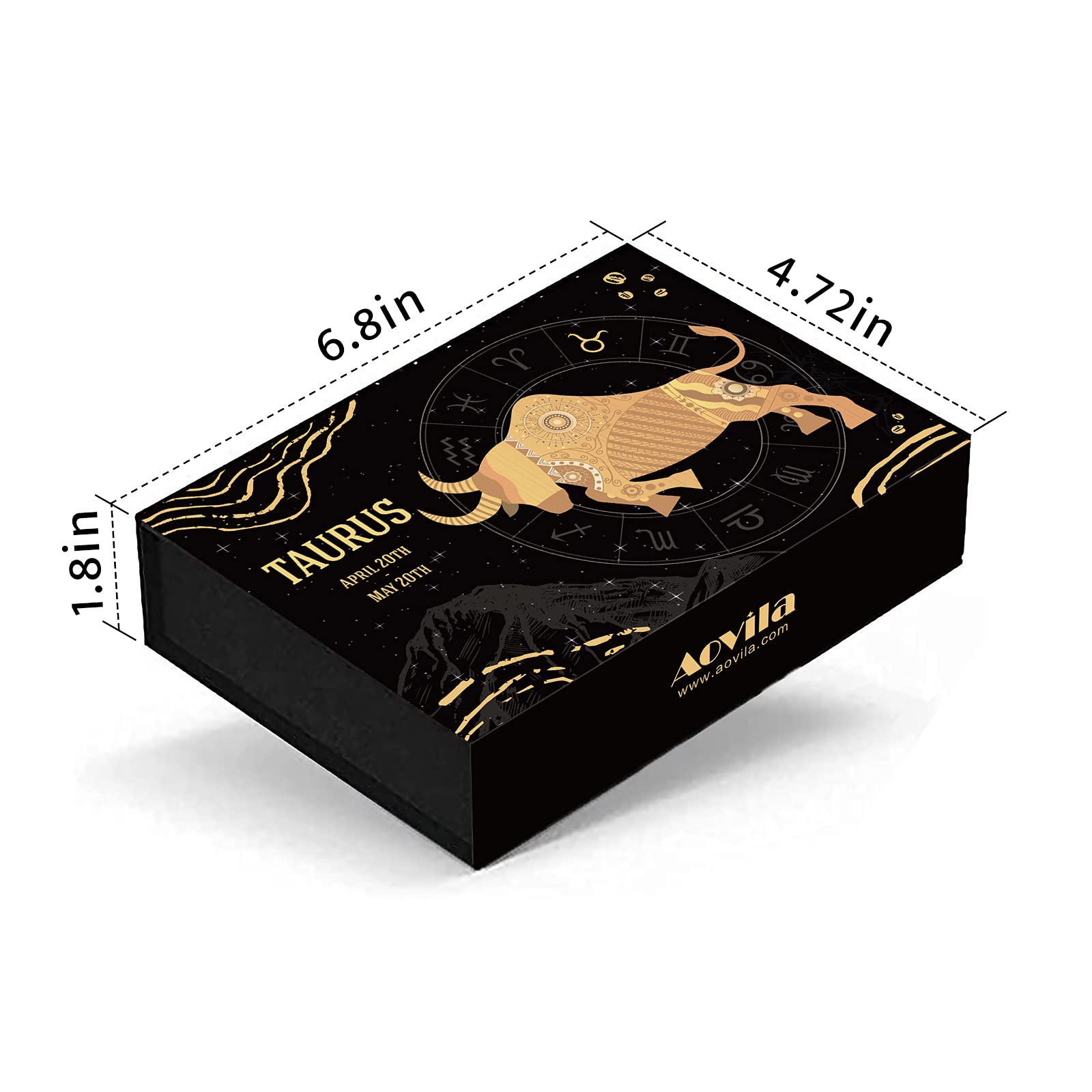 Taurus Crystals Gift Set, Zodiac Signs Healing Crystals Birthstones with Horoscope Box Set Taurus Astrology Crystals Healing Sto