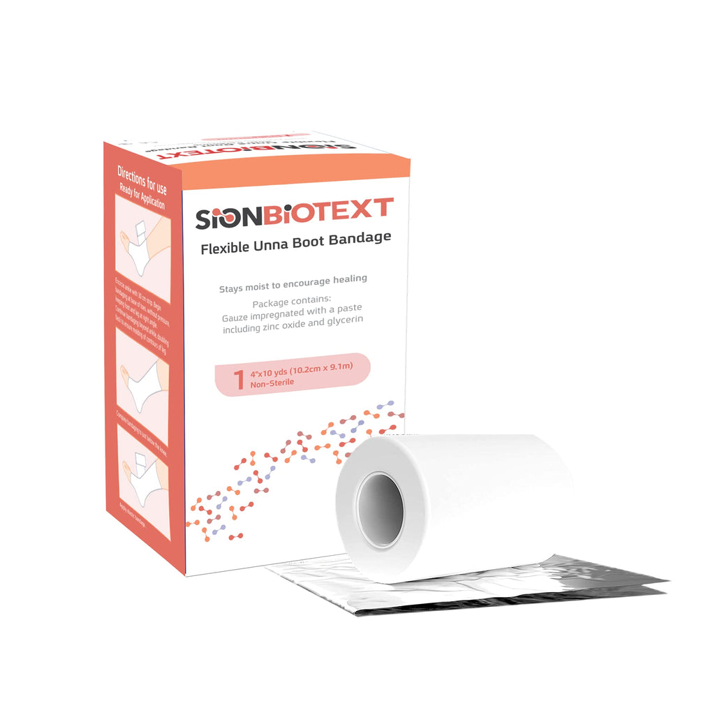 Sion Biotext Unna Boot Zinc Flexible Compression Bandage Maintain Moist Healing Environment Medical Dressing Wrap Gauze EMS Firs