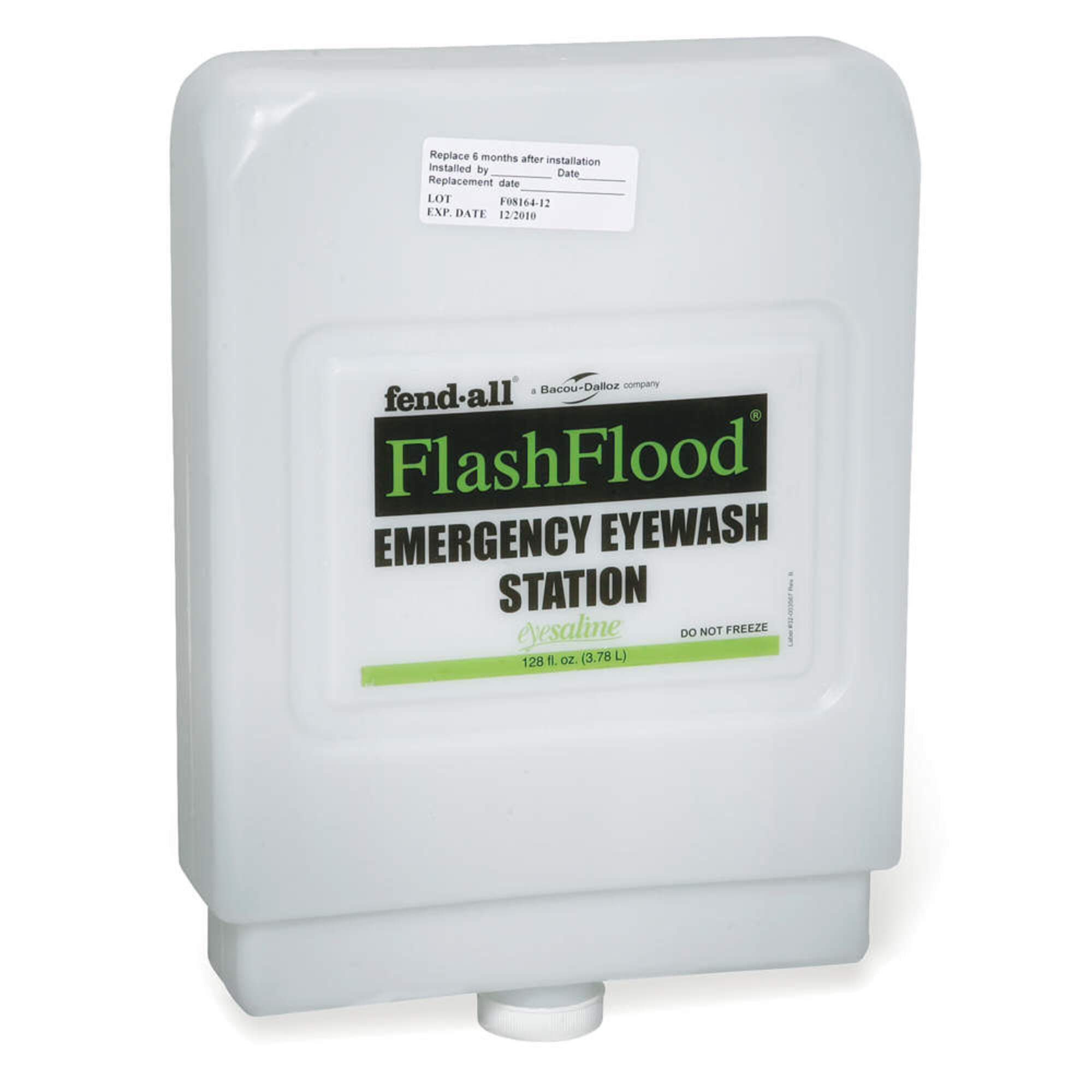 Fendall Flash Flood Emergency Eye Wash Station Refill Cartridge, 1 Gallon / 3.8 L (4 Per Case) (32-000401-0000)