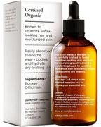 Gya Labs Organic Borage Oil for Skin & Face - 100% Natural Borage Seed Oil Cold Pressed for Hair - Unrefined Borage Oil for Esse