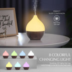 SALKING Essential Oil Diffuser (Set of 2 Dark), 100ml Small Ultrasonic Aromatherapy Diffuser for Essential Oils, Auto Shut-Off,