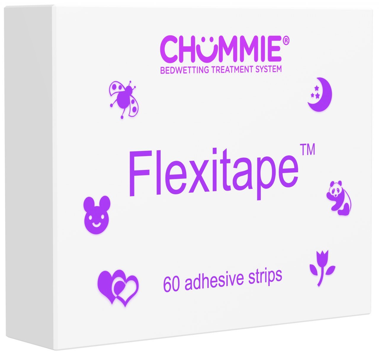 Chummie Flexitape Quick Peel Easy Stick, 60 Count (Pack of 1) - Pink