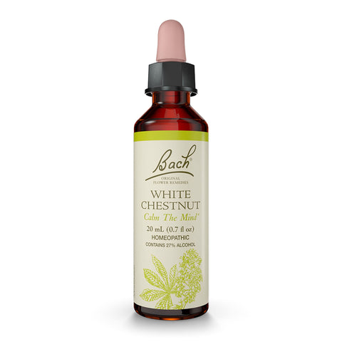 Bach Original Flower Remedies, White Chestnut for Calming Repetitive Thoughts, Natural Homeopathic Flower Essence, Emotional Wel