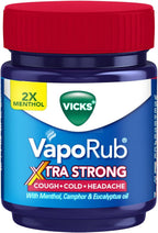 Vicks VapoRub Xtra Strong Soothing Vapour Ointment Suitable for Adults and Children Above 6 Years Old (50 ml - 1.7 oz) + 5pcs Th