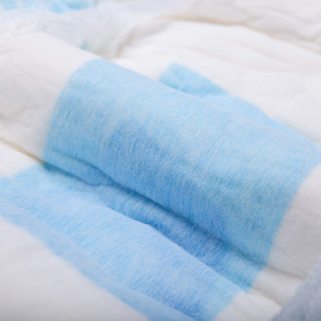 Littleforbig Adult Printed Diaper 2 Pieces - Nursery Blue (Medium 28-38)