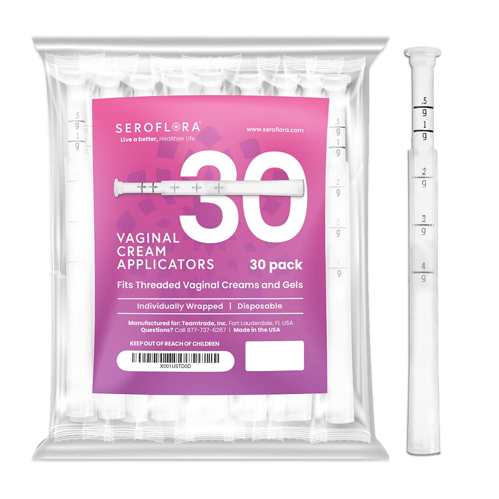 SEROVERA Seroflora Disposable Vaginal Cream Applicators - Fits Premarin, Estrace, Preseed and Most OTC Gels, Lubricants, and Cre