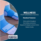 OS1st WP4 Wellness Performance No Show Socks for diabetics, sensitive feet, circulation and foot pain or numbness