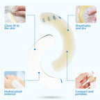 10 PCS Ostomy Barrier Strips, Ostomy Supplies, Skin Barrier Strip Elastic Ostomy Barrier Tape Hydrocolloid Extenders for Colosto