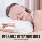 YIVIEW Sleep Mask for Side Sleeper, Complete Light Blocking 3D Pink Sleeping Eye Mask, Soft Breathable Eye Cover for Women Men,