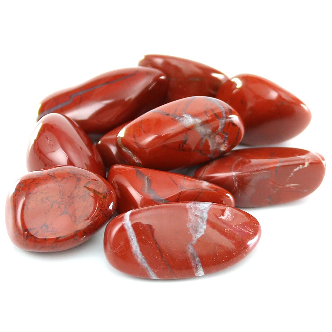 Tumbled Polished Natural Red Jasper Stones, Crystals and Healing Stones Quartz Bulk for Wicca, Reiki, Healing Energy, Chakra Sto