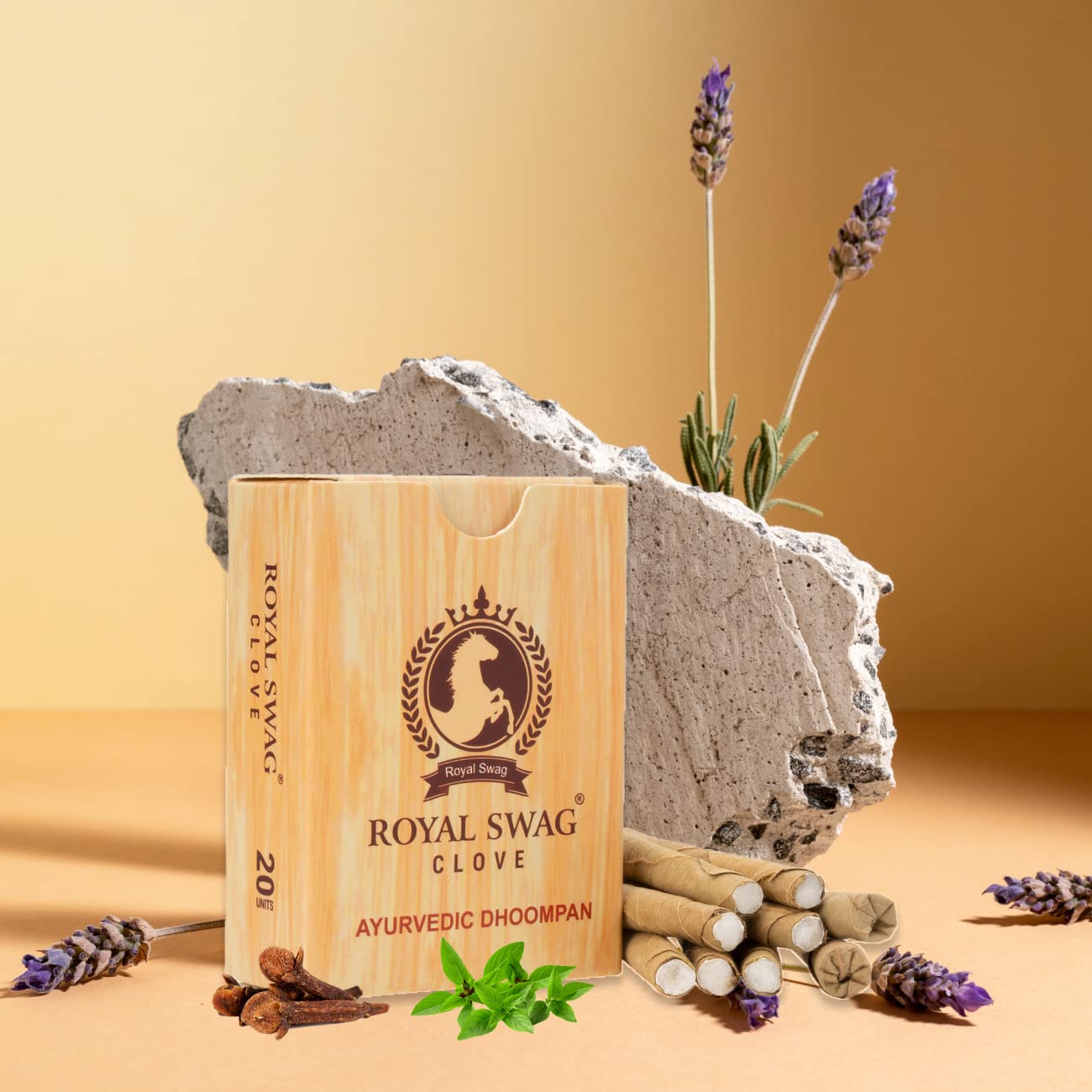 ROYAL SWAG Ayurvedic & Herbal Long Filtered Bidi Smoke (Pack of 1 X 20 Bidi Sticks Per Pack) with 12 ml Shot to Stop Nicotine Cr