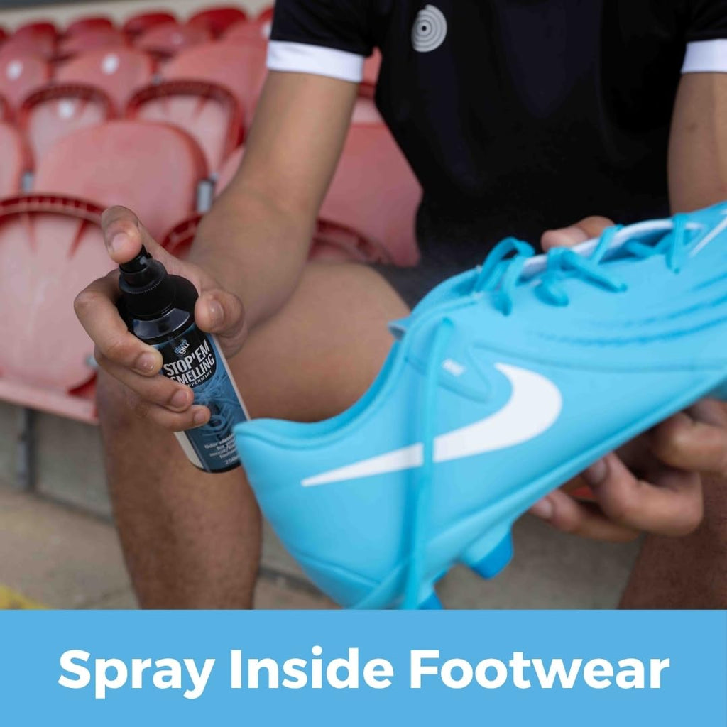Clean Kick Stopem Smelling Organic Odour Eliminator for Soccer Boots, 250ml, Athletic Footwear Deodouriser with Peppermint Scen