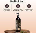 Maple Holistics Pure Fractionated Coconut Oil - 16 Fl Oz Liquid Moisturizer for Hair, Skin, Nails, Essential Oil Mixing, and Mas