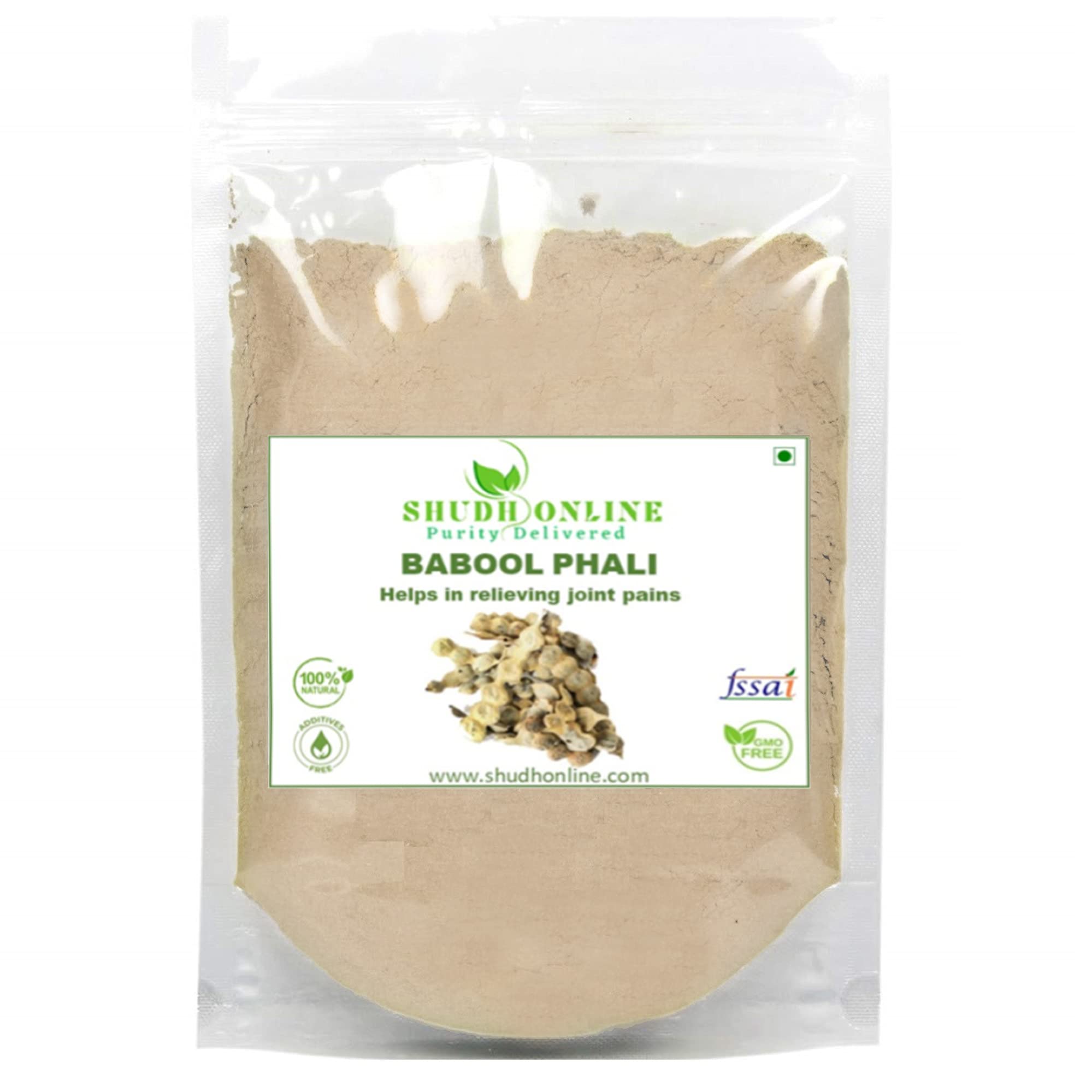 Shudh Online Babool Phali Powder (100 Grams), Organic Babool Powder Fali, Babul Phali, Kikar Ki Fali, Acacia Arabica, Acacia Pre