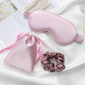 LCBD Silk Satin Sleeping Eye Mask, Light Purple Sleep Eye Mask Night Blindfold for Women and Men, Soft Breathable Blackout Eyesh