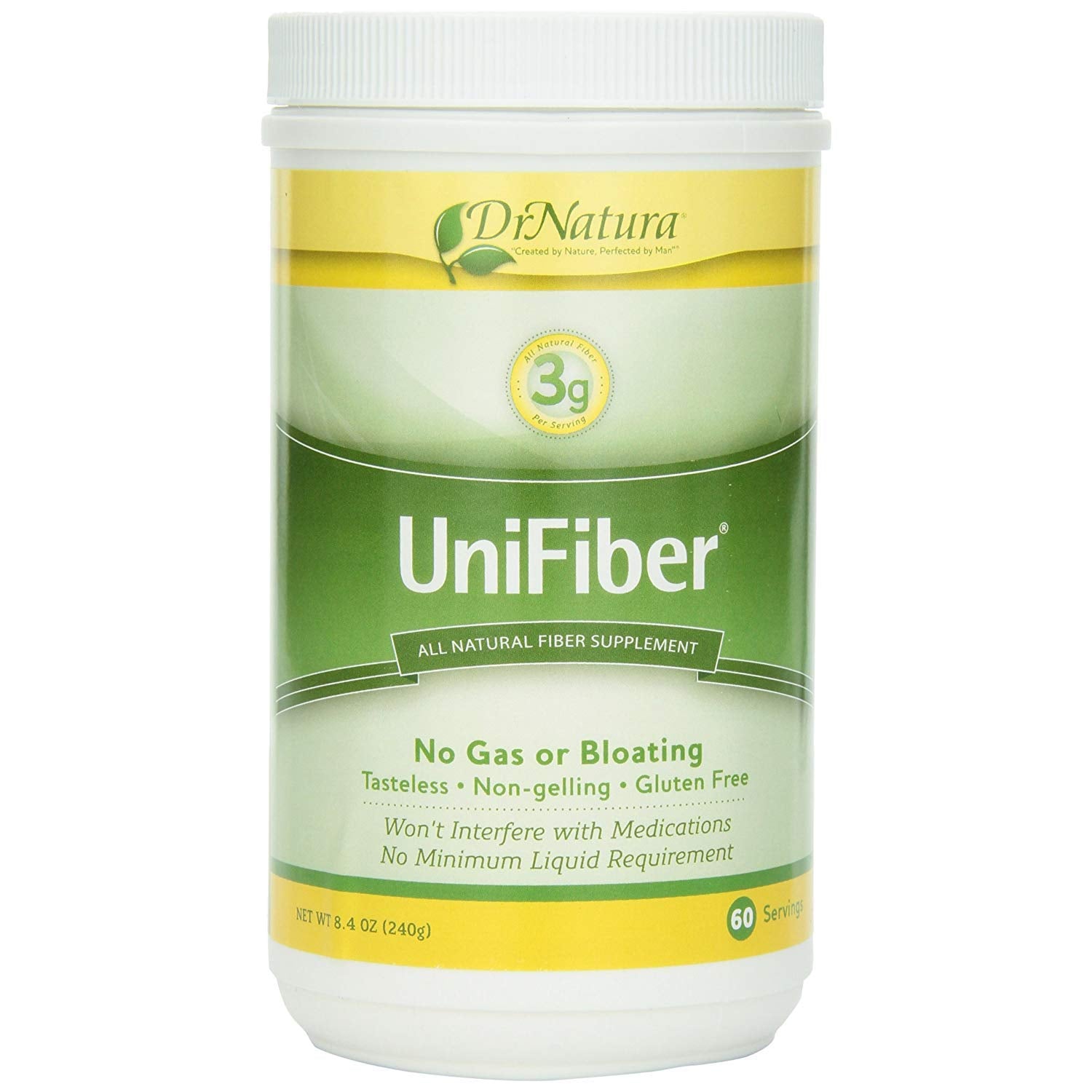 UniFiber All Natural Fiber Supplement, 60 servings, Net Wt. 8.4 oz. Bottle