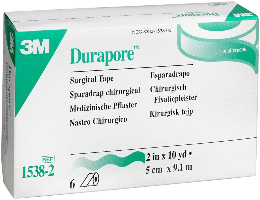 Durapore Surgical Tape, 2 (Box of 6 Rolls)