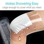 25 Pcs Waterproof Shower Cover 9x9 with Non-Stick Center Pad for Large Port Surgery Incisions Protector Patch Transparent Film C