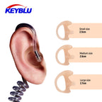 KEYBLU Universal Radio Replacement Earmold, Insert Soft Silicone Earmold Earbud Earplug for Two-Way Radio Coil Tube Audio Kits f