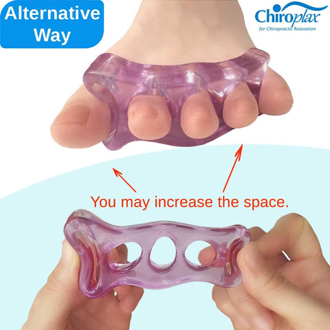 Chiroplax Gel Toe Separators Stretchers Spreader Spacer for Bunion Bunionette Relief Hammer Overlapping Toe Straightener Correct