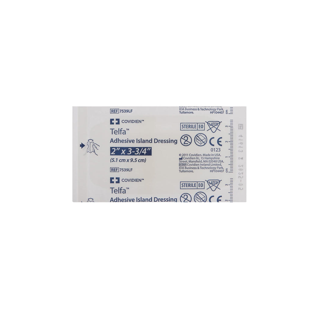 7539Lf Telfa Island Wound Dressing, Latex Free, Sterile Gauze 2 X 3-3/4, Adherent 50per Box. 7539Lf by