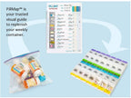PillMap Visual Pill Planner for Medication, Supplements, and Vitamins Management Guide for Pill Box Organizer Containers, Pill M
