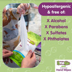 Antibacterial Hand Wipes by Boogie Wipes, Alcohol-Free, Hypoallergenic and Moisturizing Aloe, Boogie Hand Wipes for Adults and K