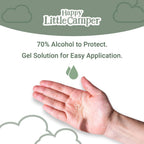 Happy Little Camper Hand Sanitizer with Lemon Zest Scent - Moisturizing Clear Gel with Vitamin E & Antimicrobial Formula- Contai