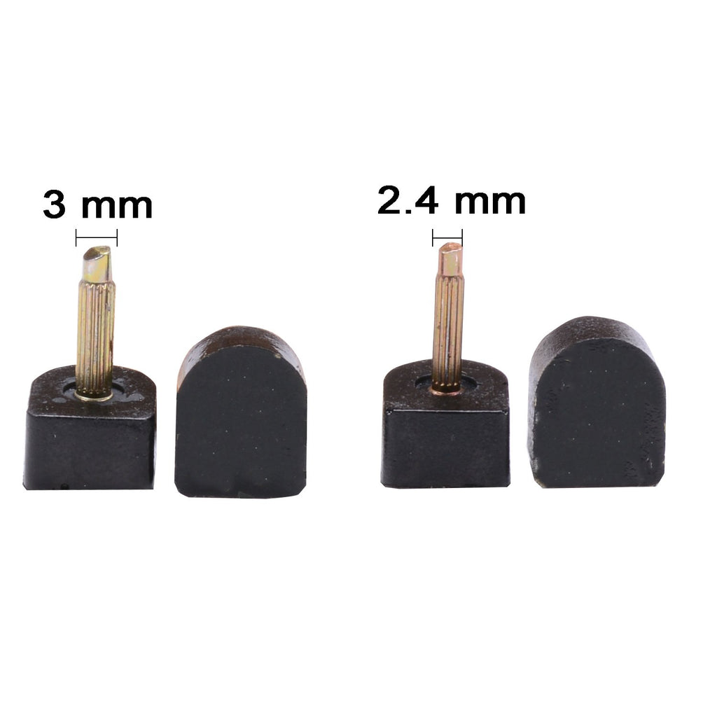 luakesa 24 Pairs High Heel Replacement Tips Womens Shoes Tips Repair Kit,6 Size,8,/9/10/11/12/12.5mm,U-Shape (Black)