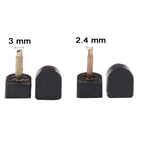 luakesa 24 Pairs High Heel Replacement Tips Womens Shoes Tips Repair Kit,6 Size,8,/9/10/11/12/12.5mm,U-Shape (Black)