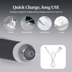 Vibrating Shoulder Muscle Massager, USB Rechargeable, Waterproof, 20 Speeds, 8 Vibration Modes, Mini, Travel Size (Black)