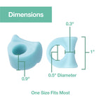 ZenToes Gel Toe Separators for Overlapping Toes, Bunions, Big Toe Alignment, Corrector and Spacer - 4 Pack (Blue)