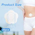 30pcs Castor Oil Pack Wrap for Belly Button, Self-Adhesive Castor Oil Patches Cover Patch Organic Disposable Spunlace Cloth High