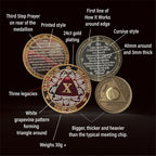 Silver & Gold 1-50 Years Alcoholics Anonymous Medallion AA Coin Capsule Included