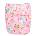 Sigzagor Teen Adult Cloth Diaper Nappy Reusable Washable for Disability Incontinence (Pink Heart)