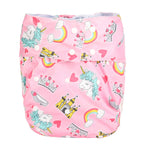 Sigzagor Teen Adult Cloth Diaper Nappy Reusable Washable for Disability Incontinence (Pink Heart)
