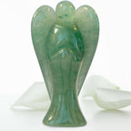 Earth Therapy Original Pocket Guardian Angel with Serenity Prayer Card - Green Aventurine Healing Stone Figurine - Bless Yoursel