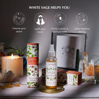White Sage & Frankincense Smudge Spray by Aromafume | 100ml/3.3 oz | Sage Spray for Cleansing Negative Energy & Protection | Non