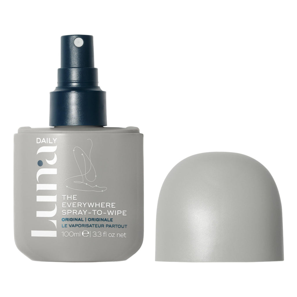 Luna Daily The Everywhere Spray-to-Wipe |Original| Gentle Cleansing Spray for Face, Body & Intimate Use - No Rinse, Hypoallergen
