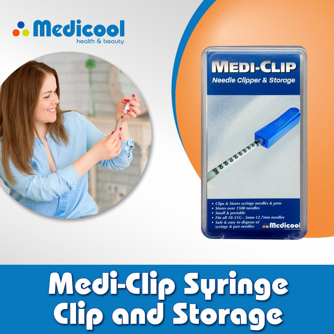 Medicool Medi-Clip Syringe Clip and Storage Snip Off and Dispose of Used Needles Holds 1500 Needles | MEDICLIP-10